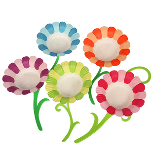 纸盘花立体花瓣纸儿童手工diy纸托幼儿园美术绘画环境装饰材料