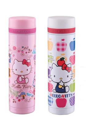 正品乐扣乐扣保温杯Hello Kitty直身不锈钢杯儿童卡通杯300ml