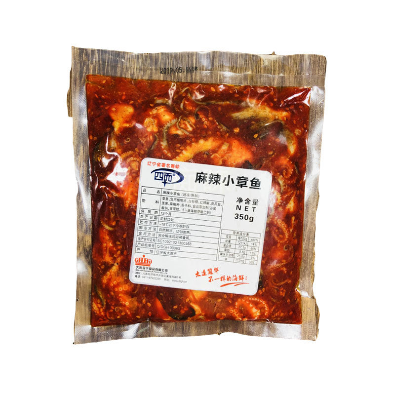 四而麻辣350g大连海鲜爆头小章鱼