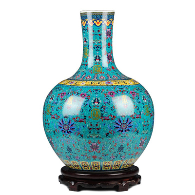 绿色客厅景德镇大花瓶富贵竹仿古