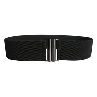 包邮5厘米宽女腰带羽绒服裙子风衣腰带腰封简约百搭黑白松紧弹力