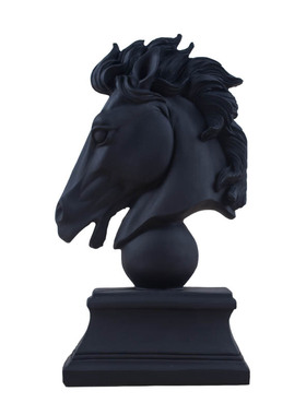 美式风黑色动物样板间树脂工艺品