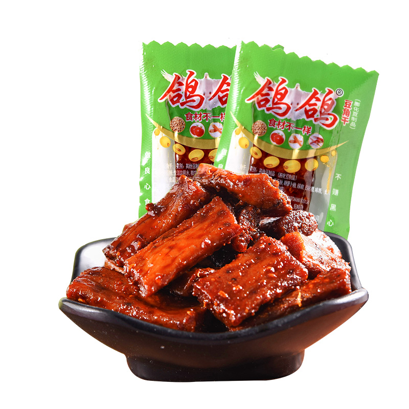 鸽鸽豆角干辣条人造肉500g休闲豆干