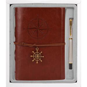 个性创意复古记事本文具套装日记本礼盒装手账本定制印刷订做定做a6活页笔记本定制logo公司礼品定制封面