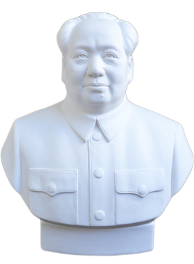 白瓷主席像伟人泽东像陶瓷摆件毛