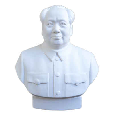 白瓷主席像伟人泽东像陶瓷摆件毛