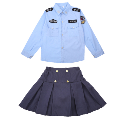 儿童警察大合唱演出服交通警察