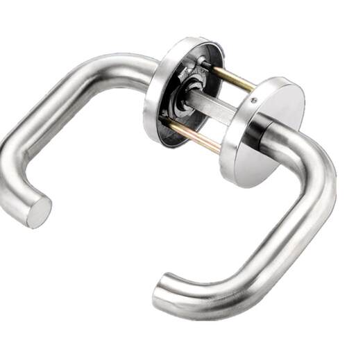 多翔不锈钢圆管防火门把手消防门锁逃生门锁防火锁锁体把手带配件