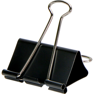 华杰黑色长尾夹子文具金属小清新超大燕尾夹大号文件夹子凤尾夹长尾票夹小号票据夹鱼尾夹办公学生试卷小夹子