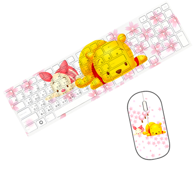 卡通无线键盘鼠标套装