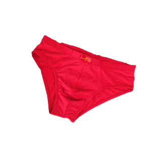 线下款两条装PLOVER啄木鸟男士大红内裤透气时尚纯色莫代尔三角裤