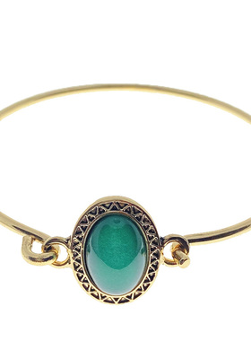 古董感Vintage复古做旧烧金手镯