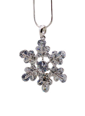 雪花闪锆石时尚高端长装饰品吊坠
