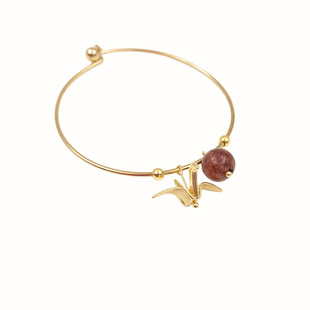 千纸鹤日式琉璃珠手链易烊千玺粉丝同款手镯简约少女心保色首饰品