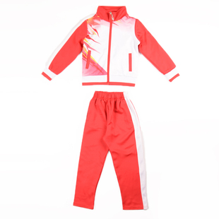 中小学生春秋三件套运动会方队班服男女儿童红色短袖夏速干中国风