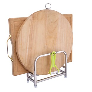 厨房不锈钢置物架菜板架锅盖架收纳架家用刀架可沥水多功能刀座