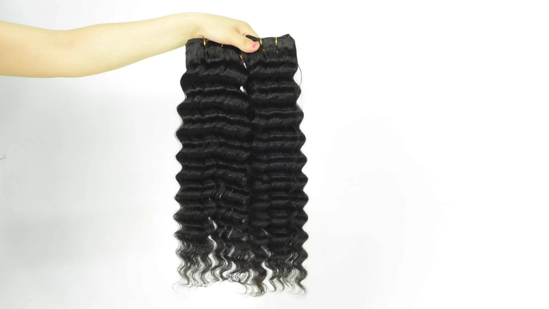 Natural Black Wholesale Price Hair Extensions Deep Wave 9a Grade Virgin