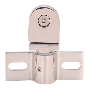 钻石型淋浴房玻璃门不锈钢天地夹浴室平开门上下轴固定门夹子配件