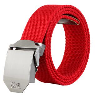 男士帆布腰带自动扣皮带女青年学生商务休闲简约韩版牛仔工装裤带