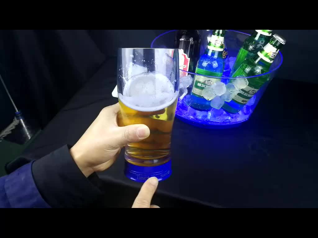Waterproof Light Up Beer Mug With Flashing Blinking Led Lights And
