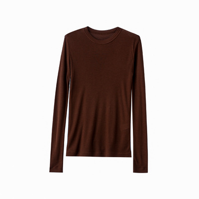 high轻薄薄款天丝羊毛长袖T恤