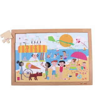 荷兰EDUCO数学拼图 - 6以内数量对应 (24)12以内的加法木质拼图