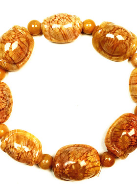 印尼天然珊瑚玉手链雕刻兔子配件