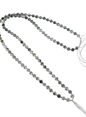 新款飘花玛瑙手工编织珠链子挂绳