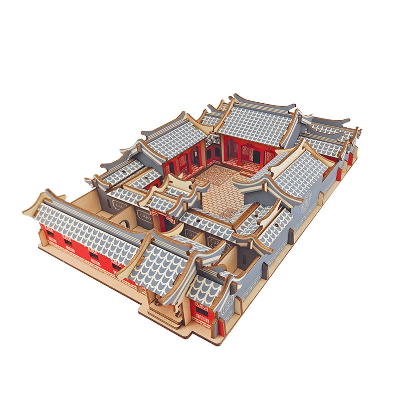 创意手工diy木制北京中国古建筑