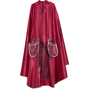 雨披太子150摩托车电动电瓶车雨皮大号加厚女款男士单人防飘雨衣2