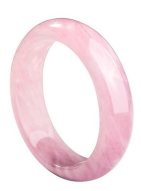 天然水晶手镯 天然芙蓉石镯子 粉水晶芙蓉玉招桃花玉髓手环