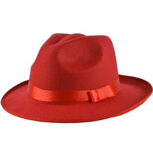 新郎帽结婚帽礼帽古装中式婚礼爵士帽英伦复古红色新郎官帽子男士