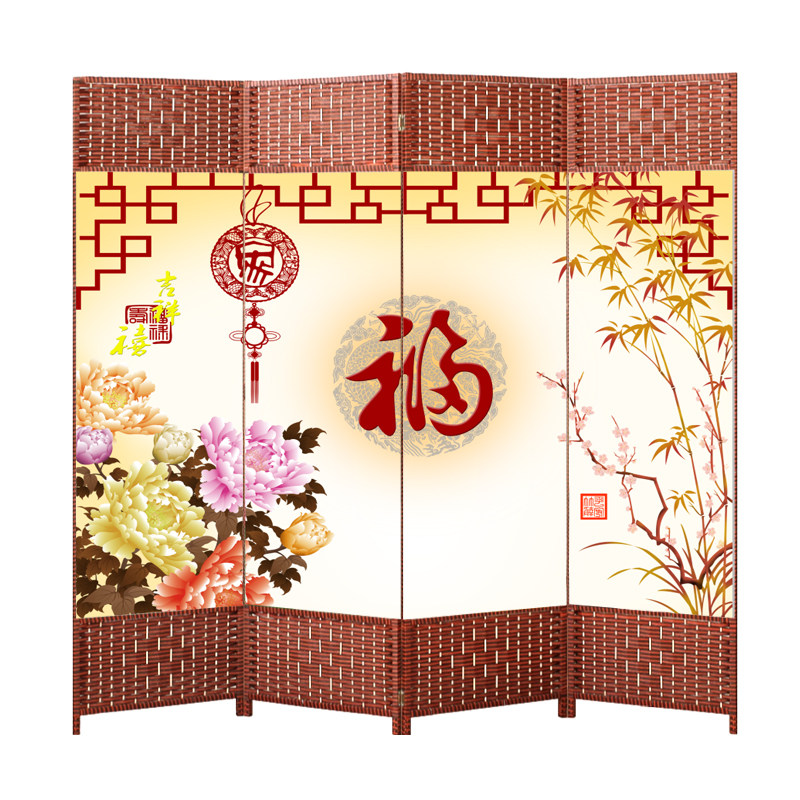 简约屏风隔断墙卧室客厅家用装饰可移动玄关推拉防水现代布艺门厅