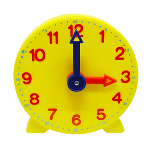 小学生认识钟表学具儿童钟表模型小学一年级数学时钟教具联动模具