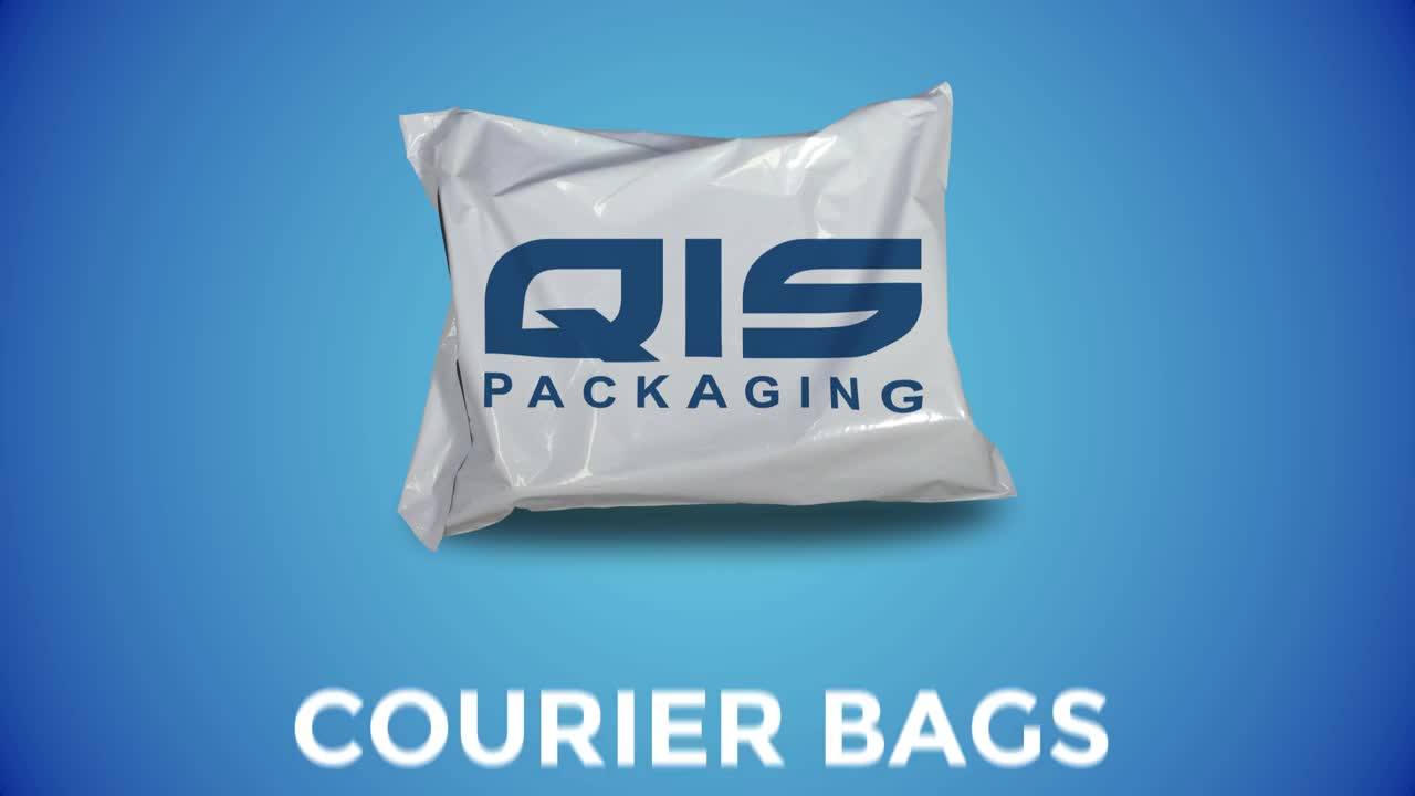 Custom Logo Printed Biodegradable Poly Parcel Bag For Apparel Shipping