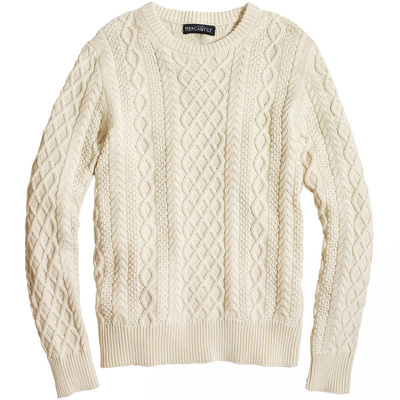 J.crew针织衫缆绳扭花立体复古
