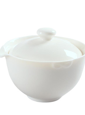 象牙白莹润无底大号加厚功夫茶具
