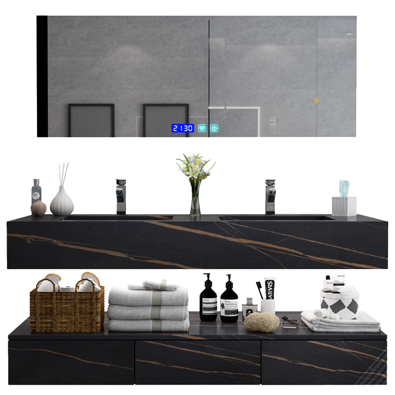 岩板组合现代简约定制一体浴室柜口碑评测啥样?真实调查报告，不看后悔