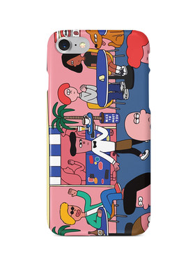 手机壳漫画ins风iphone8p软壳防摔卡通oppor9s硬壳vivox23玻璃壳