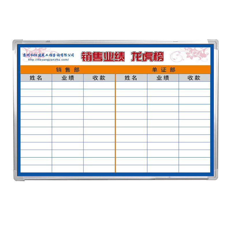 磁性印刷硬白板定制挂式铝合金边框会议办公表格图案定做展板家用儿童涂鸦小白板培训黑板教学留言记事写字板