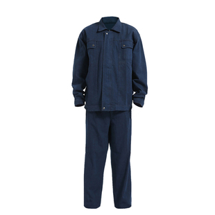 包邮加厚拉链牛仔工作服套装男女定制长袖机械维修煤矿电焊工作服
