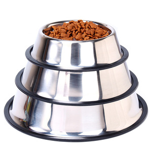 狗碗单碗不锈钢宠物狗食盆中大型犬饭盆金毛泰迪狗狗用品vGzgPuf0