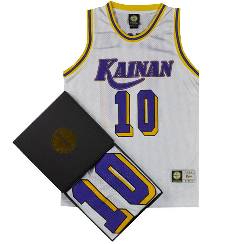 灌篮高手球衣队服海南10号清田信长篮球衣背心篮球服套装训练服白