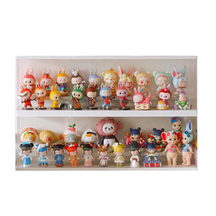 欧式防尘手办收纳盒泡泡玛特展示盒盲盒收纳展示架乐高汽车陈列架