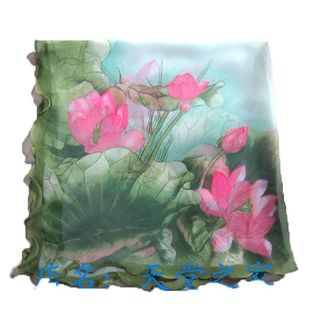 苏州特产新款春秋卷边丝巾韩国60*60CM小方巾木耳边真丝方巾女特