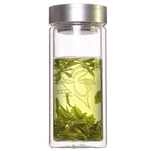 富光双层玻璃杯大容量500ml男女士泡茶杯子隔热防漏定制印字logo