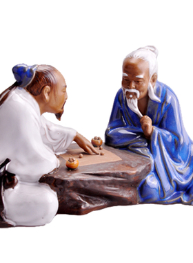 雅趣陶瓷古典中国风人物茶台盆景