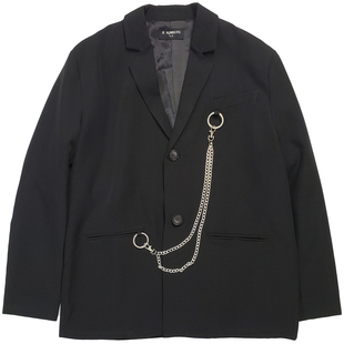 【现货】B.NUMBERS自主INS宽松休闲链条西装外套 男女同款