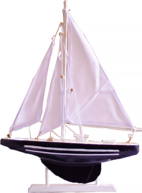 木质家居客厅桌面小摆设帆船模型