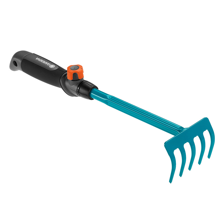 德国进口GARDENA嘉丁拿五齿耙种花工具家用园艺松土翻土耙子/锄头